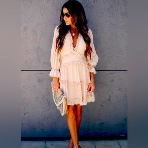 Vici Muted Emotion Tiered Ruffle Dress |Size Small